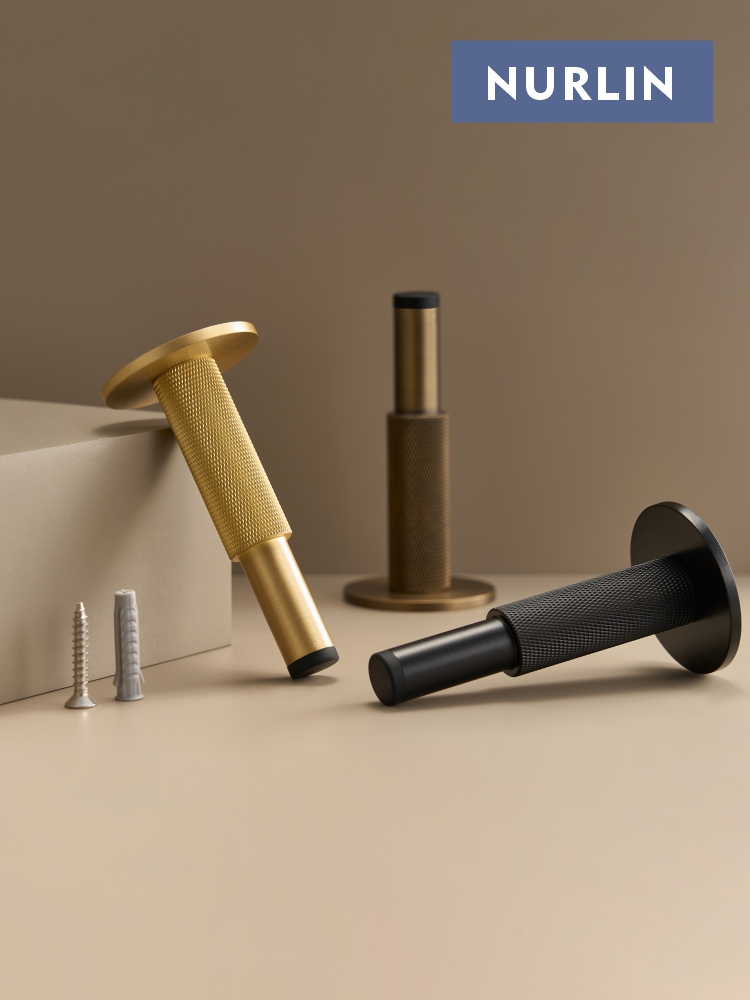Nurlin Brass  Knurled Door Sto - Door Stopper Heavy のレビューと価格