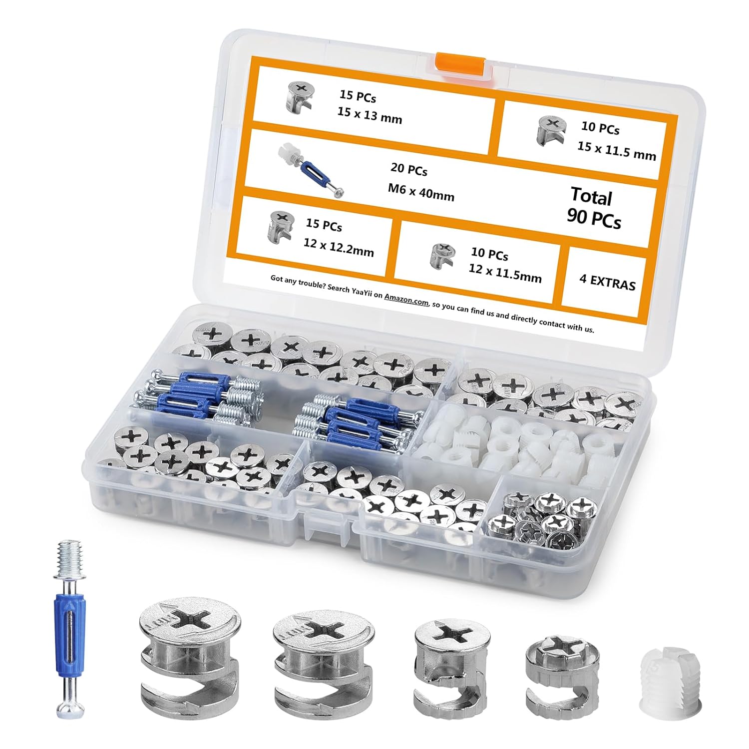 90 Pcs Furniture Cam Locks wit - Furniture Hardware Nut のレビューと価格