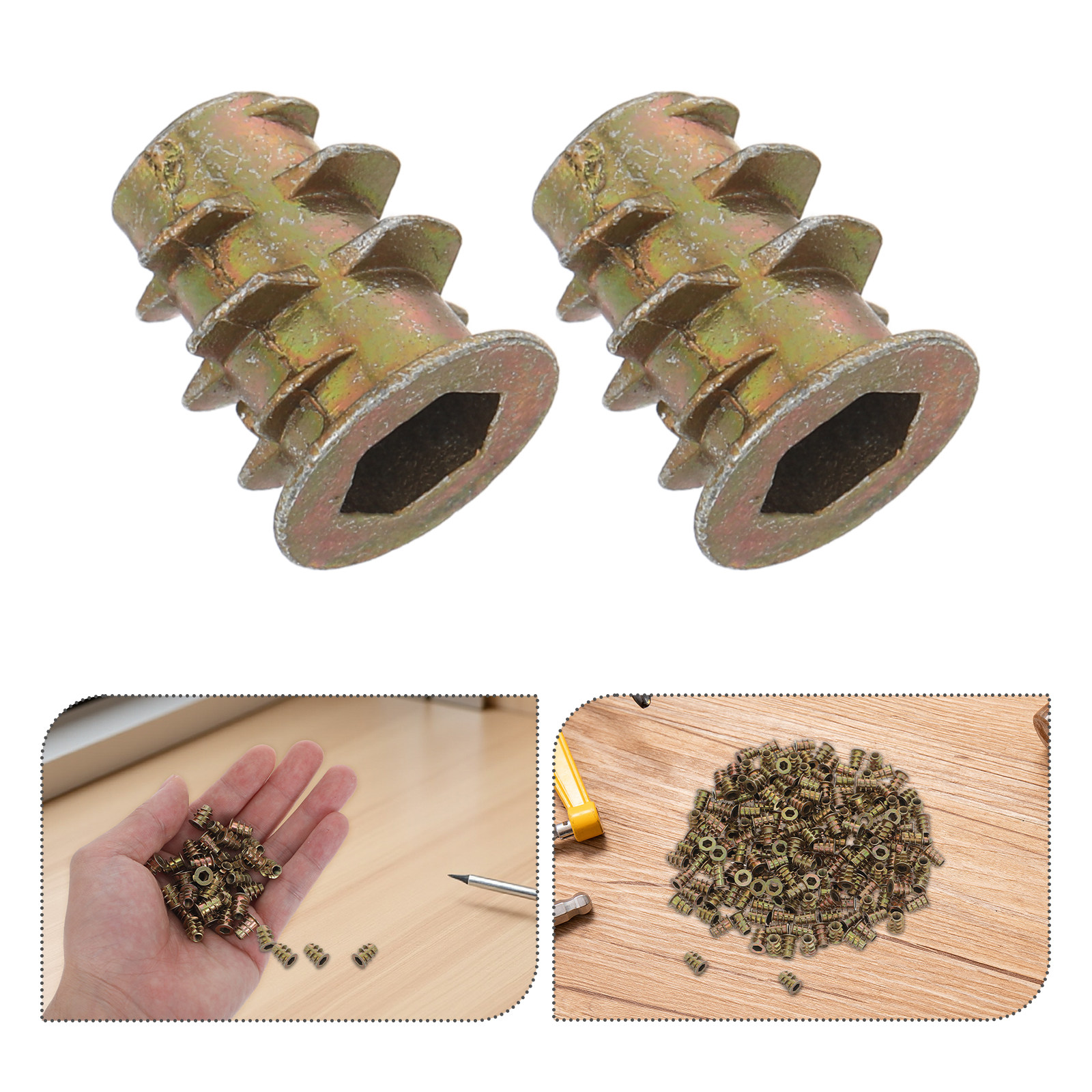 200Pcs M4x10mm Zinc Alloy Hex  - Furniture Hardware Threaded Inserts のレビューと価格