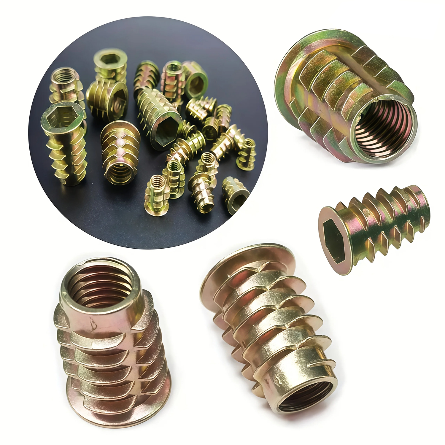 100-Pack M4/M5/M6 Threaded Ins - Furniture Hardware Threaded Inserts のレビューと価格