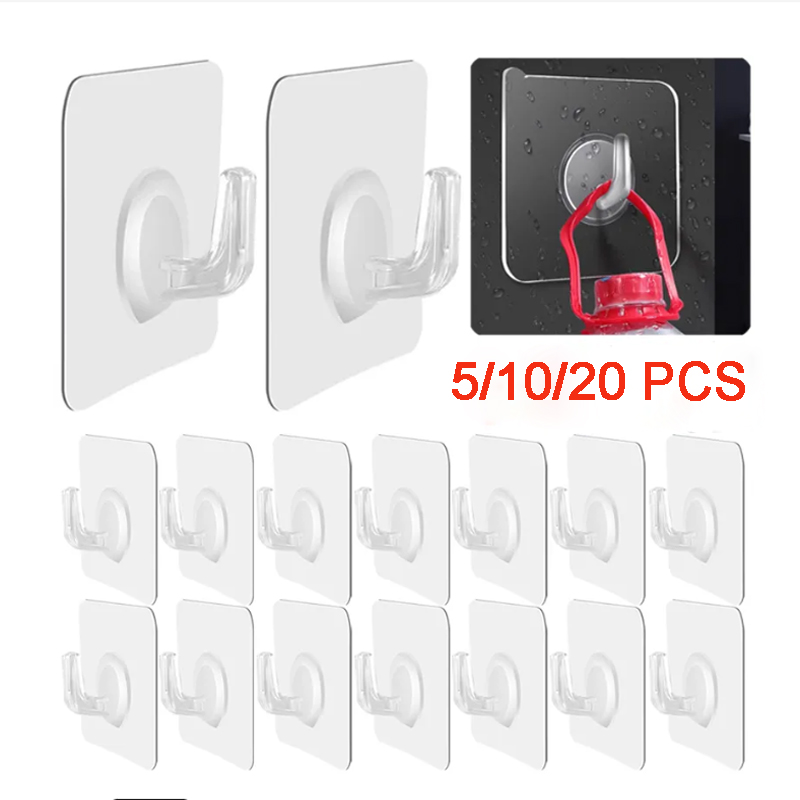 5/10/20 Pcs Self-adhesive Hook - Door Stopper Heavy のレビューと価格