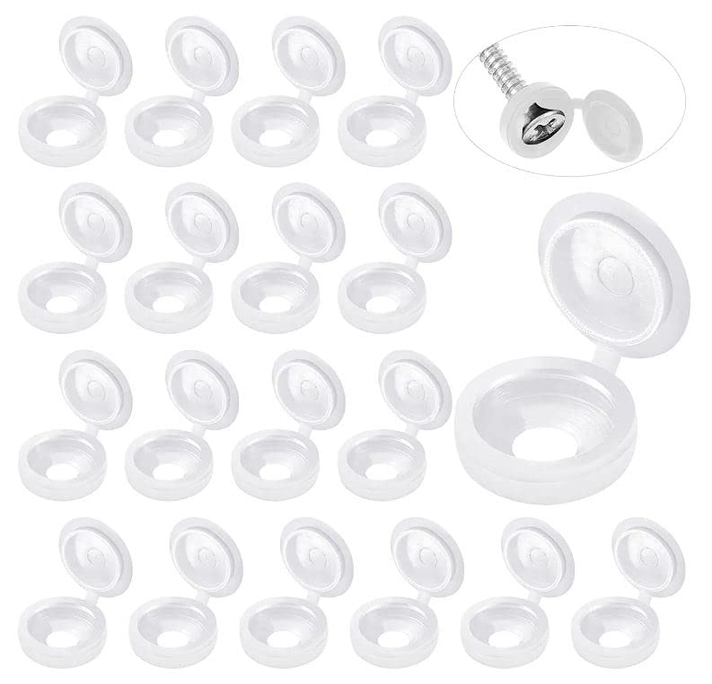 White Hinged Plastic Screw Cap - Furniture Hardware Nut のレビューと価格