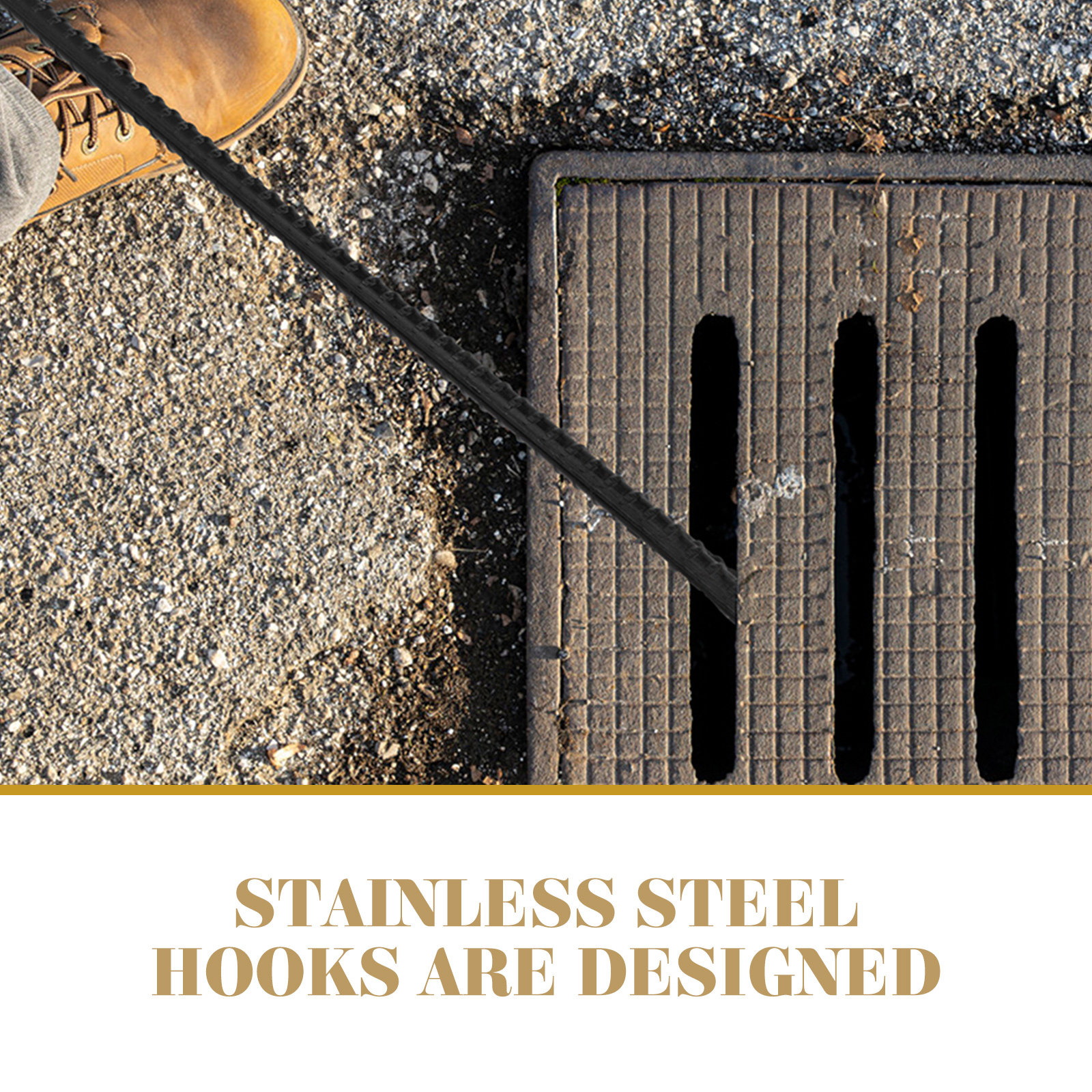Manhole Cover Hook T Shaped He - Door Stopper Heavy のレビューと価格