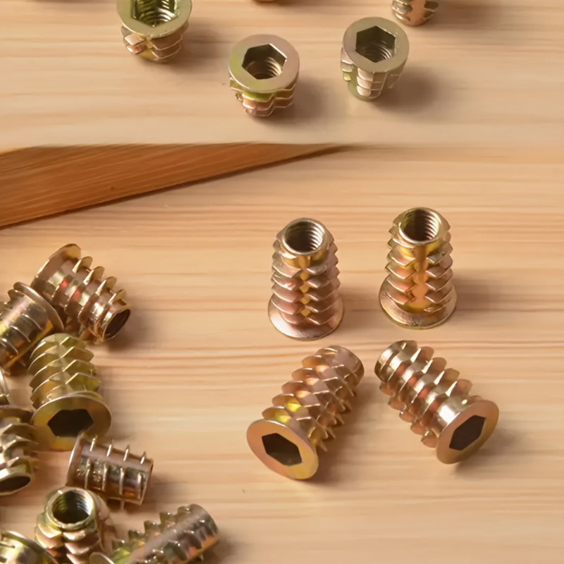 100Pcs Galvanized Alloy Thread - Furniture Hardware Threaded Inserts のレビューと価格