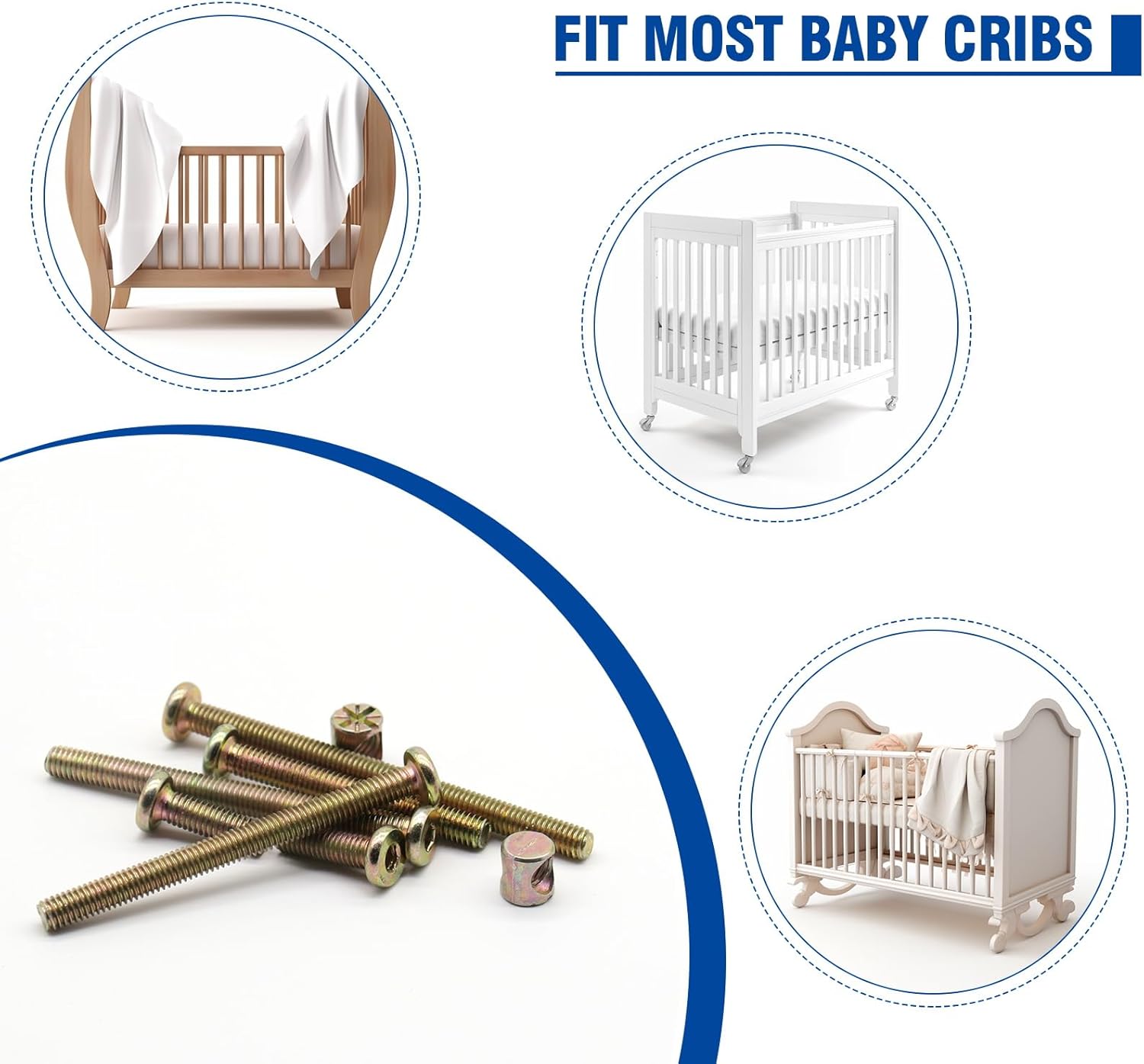 VKKM 25Pcs M6 Baby Crib Screws - Furniture Hardware Nut のレビューと価格