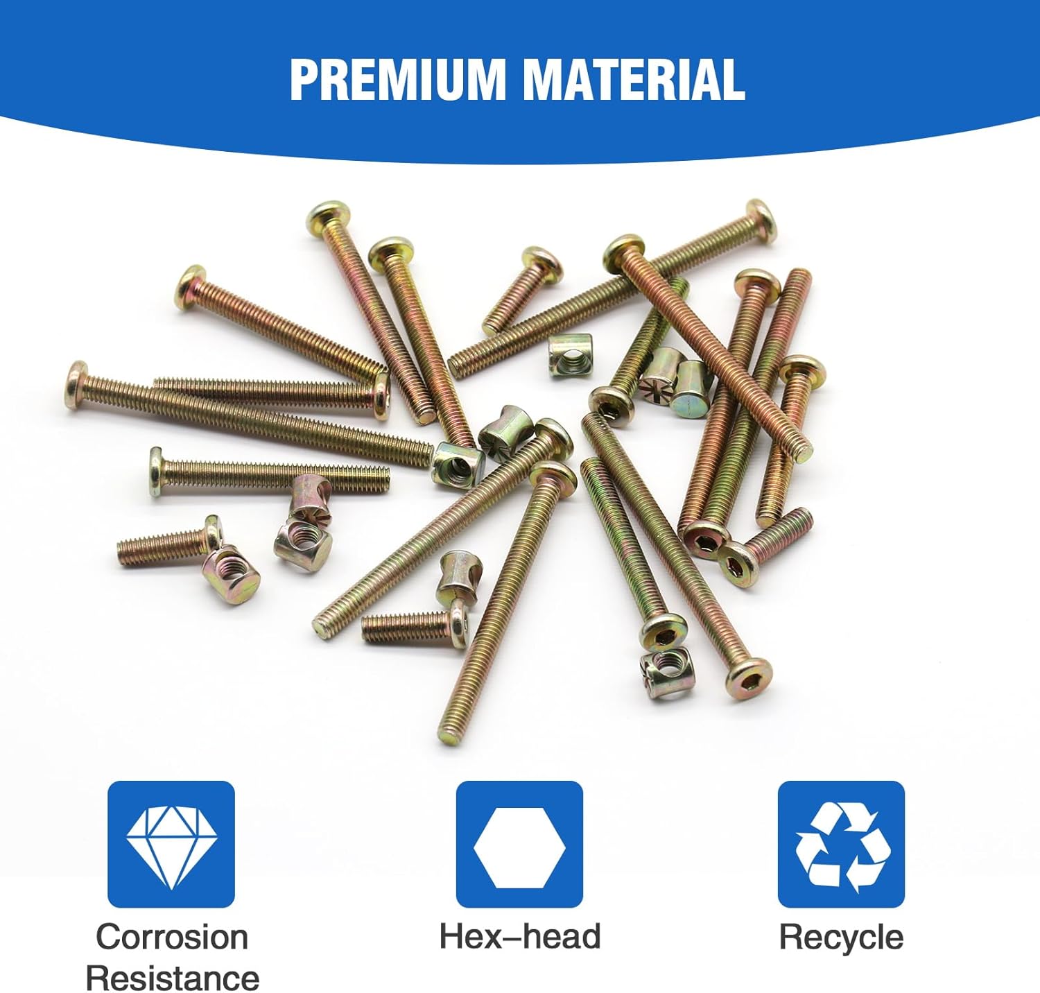 VKKM 25Pcs M6 Baby Crib Screws - Furniture Hardware Nut のレビューと価格