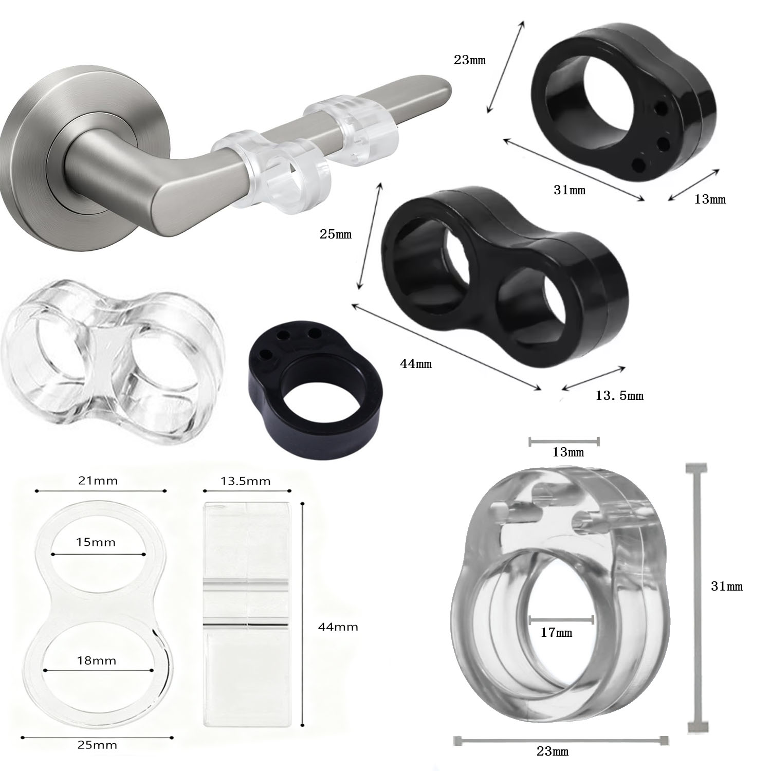 5~20Pcs Door Stops PVC Door Ha - Furniture Hardware Factory のレビューと価格