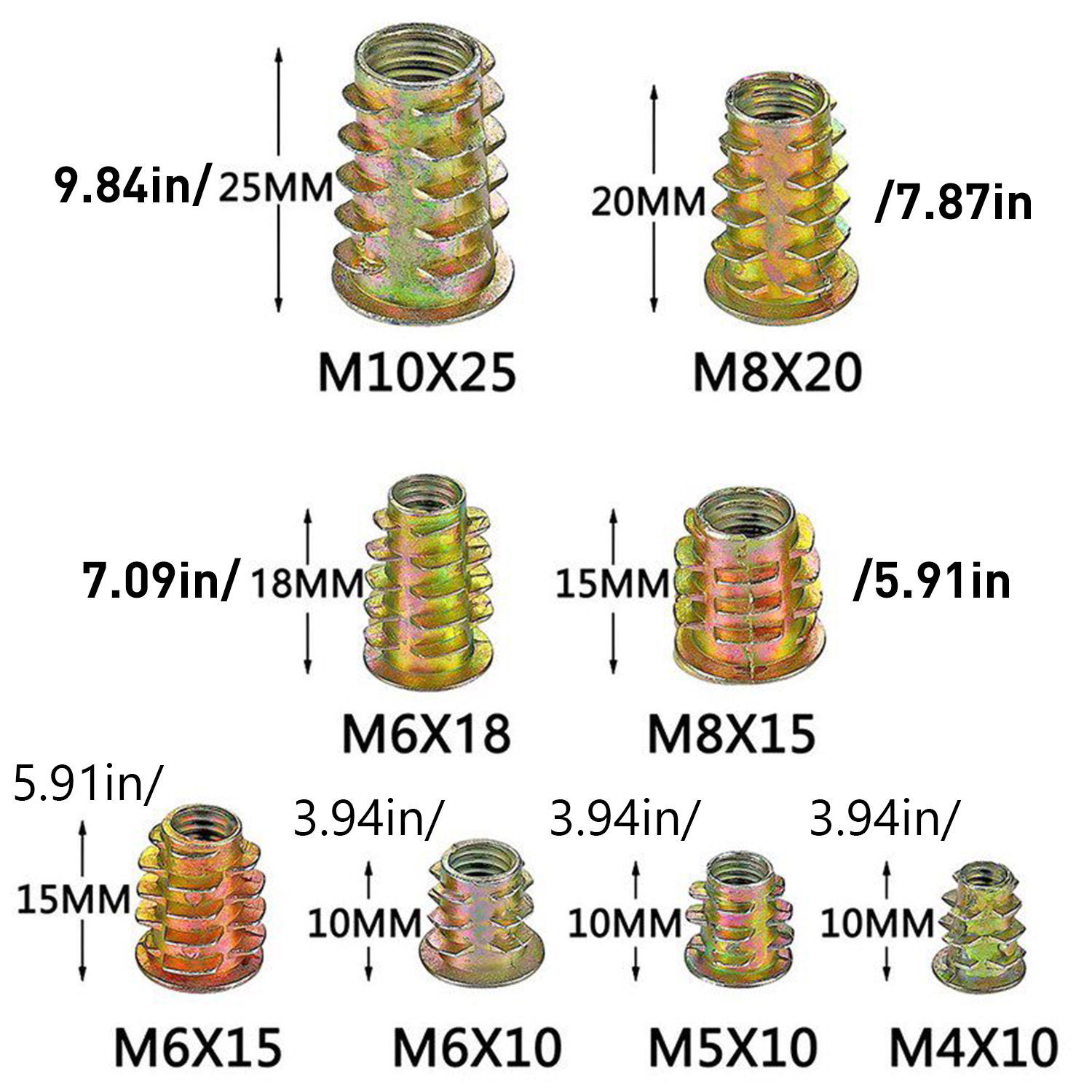267pcs Hex Drive Threaded Inse - Furniture Hardware Threaded Inserts のレビューと価格